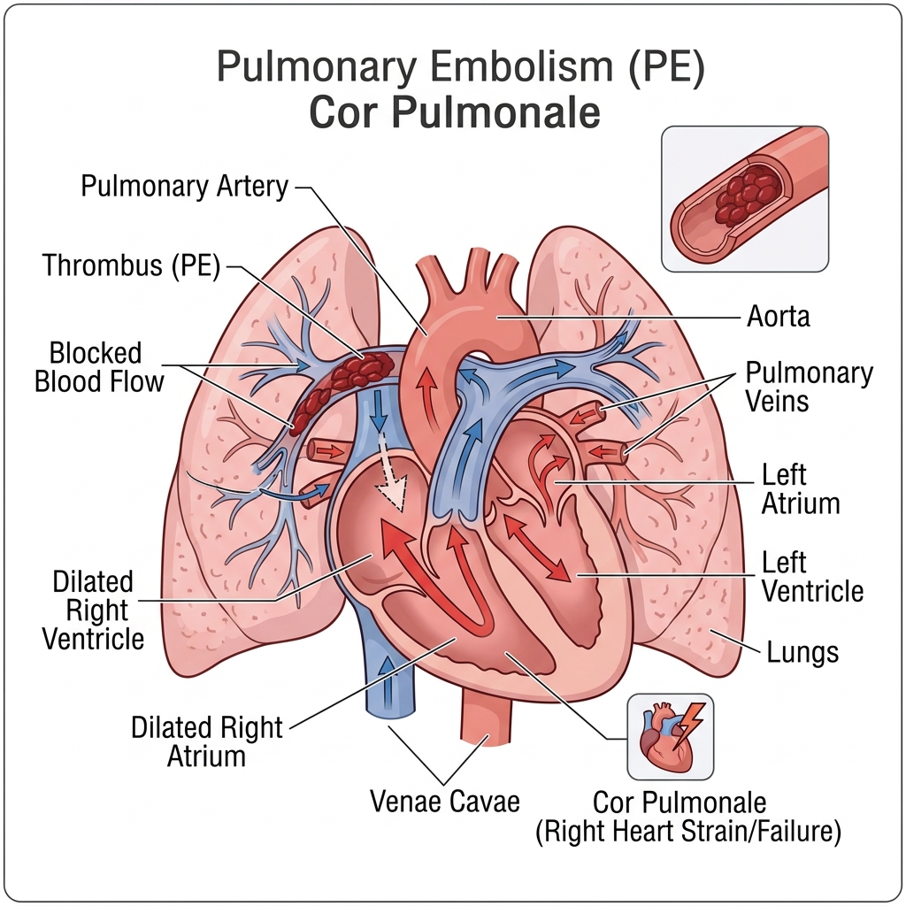 Pulmonary Embolism Illustration